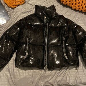 Sequin Black Micheal Kors Puffer